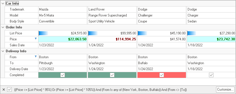 Conditional Formatting