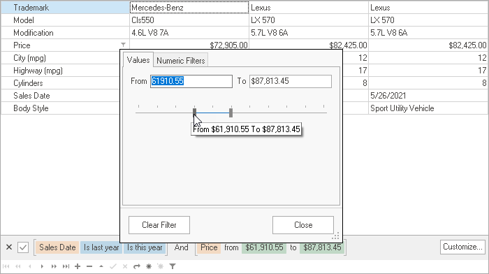 Excel-Style Filter Popup