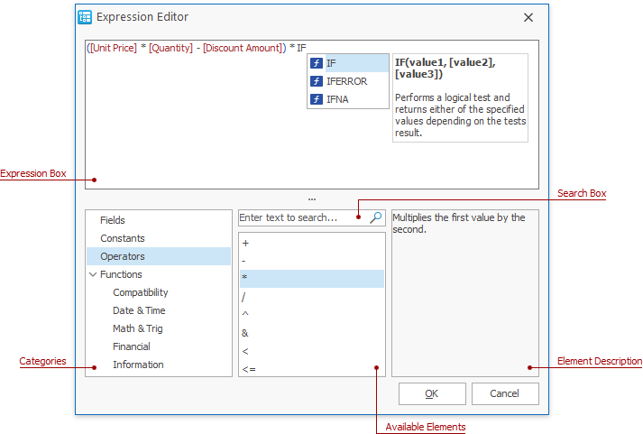 Expression Editor Dialog