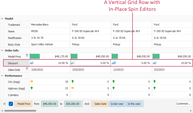 VCL Vertical Grid: A Row with an In-Place Spin Editor