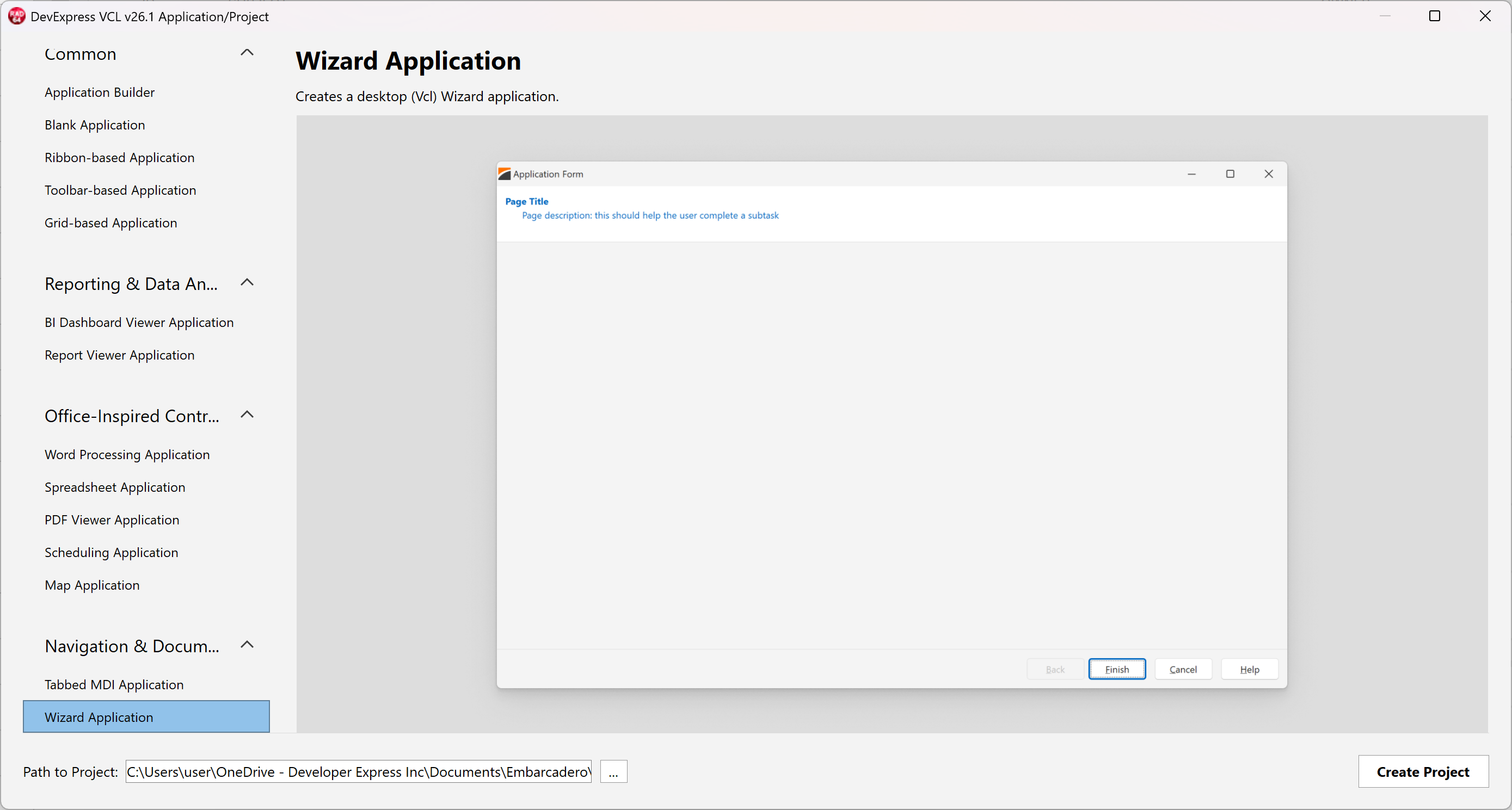 VCL Wizard Control | VCL | DevExpress Documentation