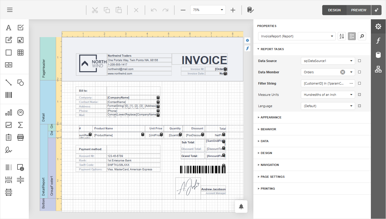 VCL AI-Powered Reports - A Template Designer Example