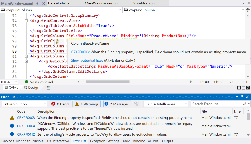 CodeRush WPF Analyzers