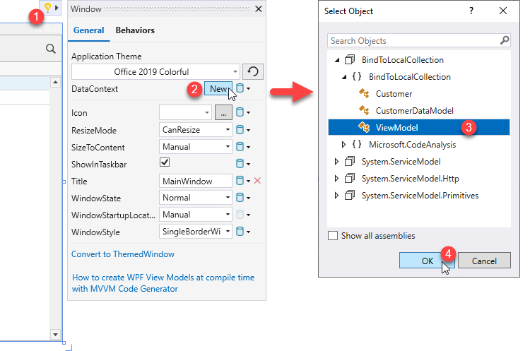 Bind to Collection - Data Context