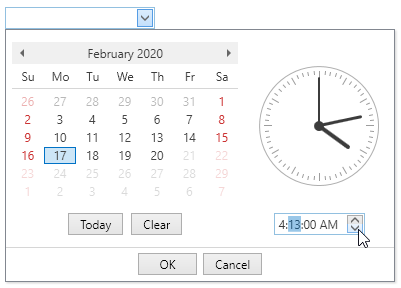 date edit with calendar and time picker