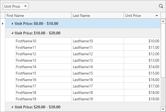 DevExpress WPF | Grid Control - Custom Group Rules