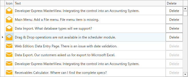 Data Grid - Columns with Custom Content