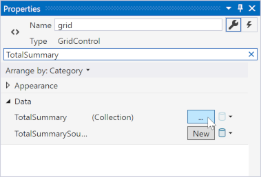 Total Summary Collection Editor