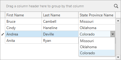 DevExpress WPF | Grid Control - MVVM Lookup Column