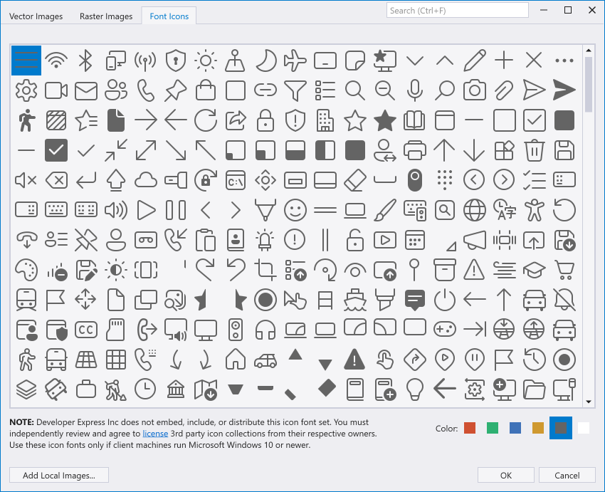 WPF Font Icons