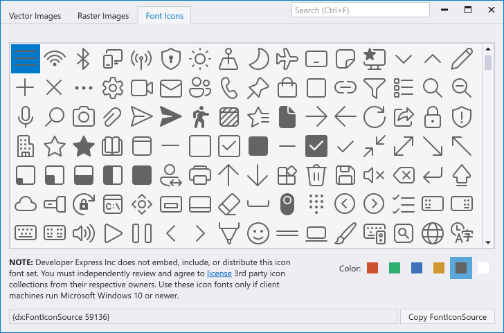 Font Icons - Image Picker