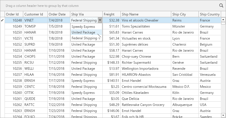 WPF Data Grid - Columns and Editors