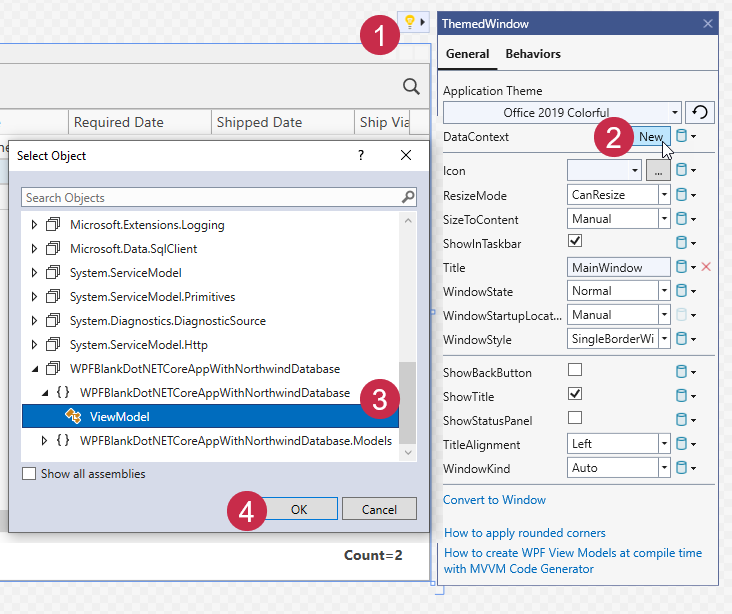 WPF GridControl DataContext