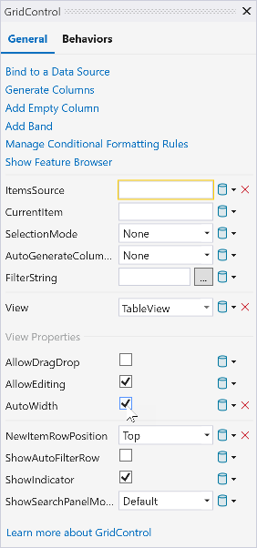 GridControl Tutorial AutoWidth Quick Actions