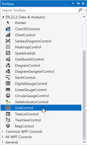 GridControl Tutorial Toolbox