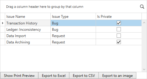 Grid Print and Export Example