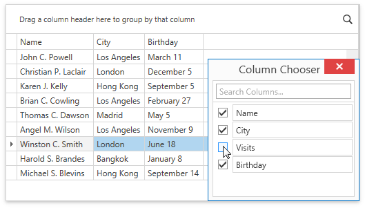 Show And Hide Columns WPF Controls DevExpress Documentation Show And Hide Columns WPF Controls DevExpress Documentation