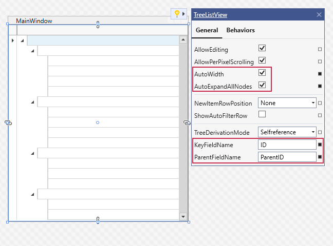 TreeListView Quick Actions