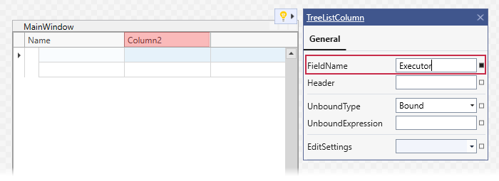 TreeListControl Quick Actions Bind Columns