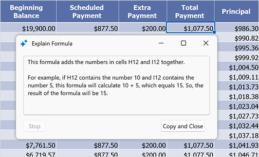 Explain Formula - WPF Spreadsheet, DevExpress