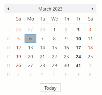 Select the date range