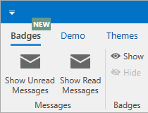 WPF RibbonPage - Badge property