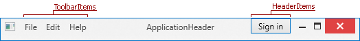 WPF Themed Window - Header / Toolbar Items