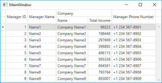 Using Bands and Columns in the same time