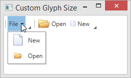Bar Items Glyph Size Customization