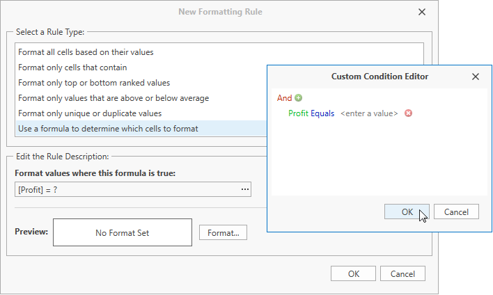 Conditional Formatting Manager - Formula