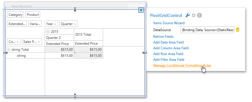 Conditional Formatting - Invoking Design-time Manager