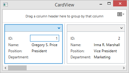 Creating and assigning views CardView