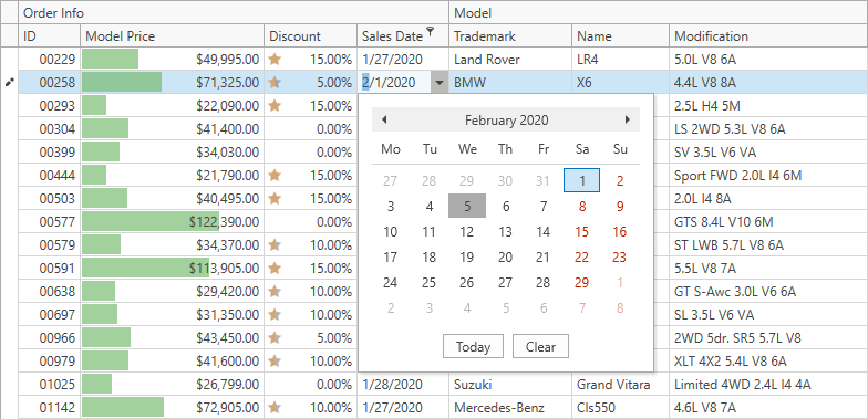 devexpress wpf gridcontrol treeview example