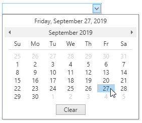 date edit calendar