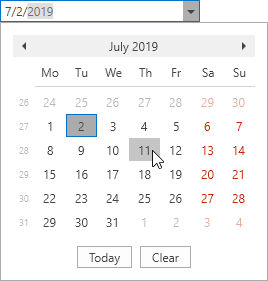 date edit default