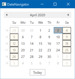 DateNavigator Appearance - MouseOverCell