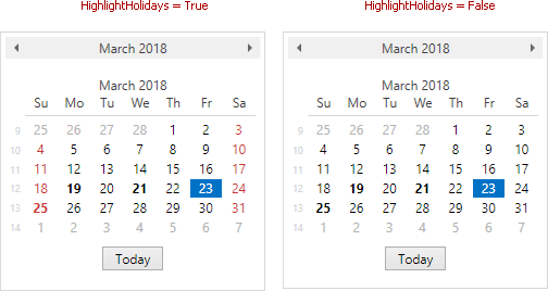DateNavigator_HighlightHolidays