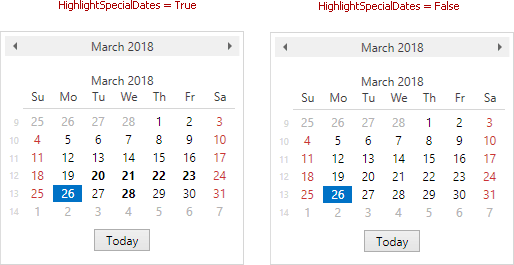 DateNavigator_HighlightSpecialDates