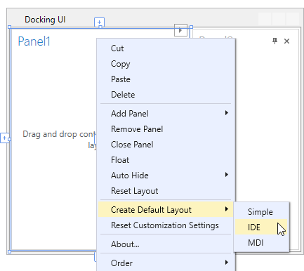Dock Layout Manager Lesson 1 - Select a Predefined Layout