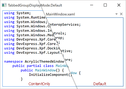 TabbedGroupDisplayMode Values