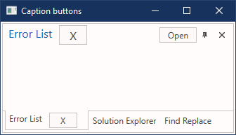 DockLayoutManager - Caption Buttons