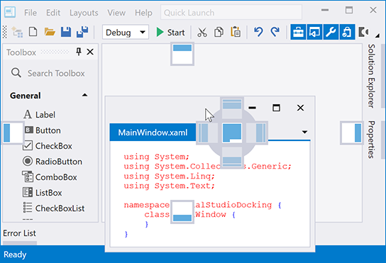 Dock Windows - Default Docking Mode