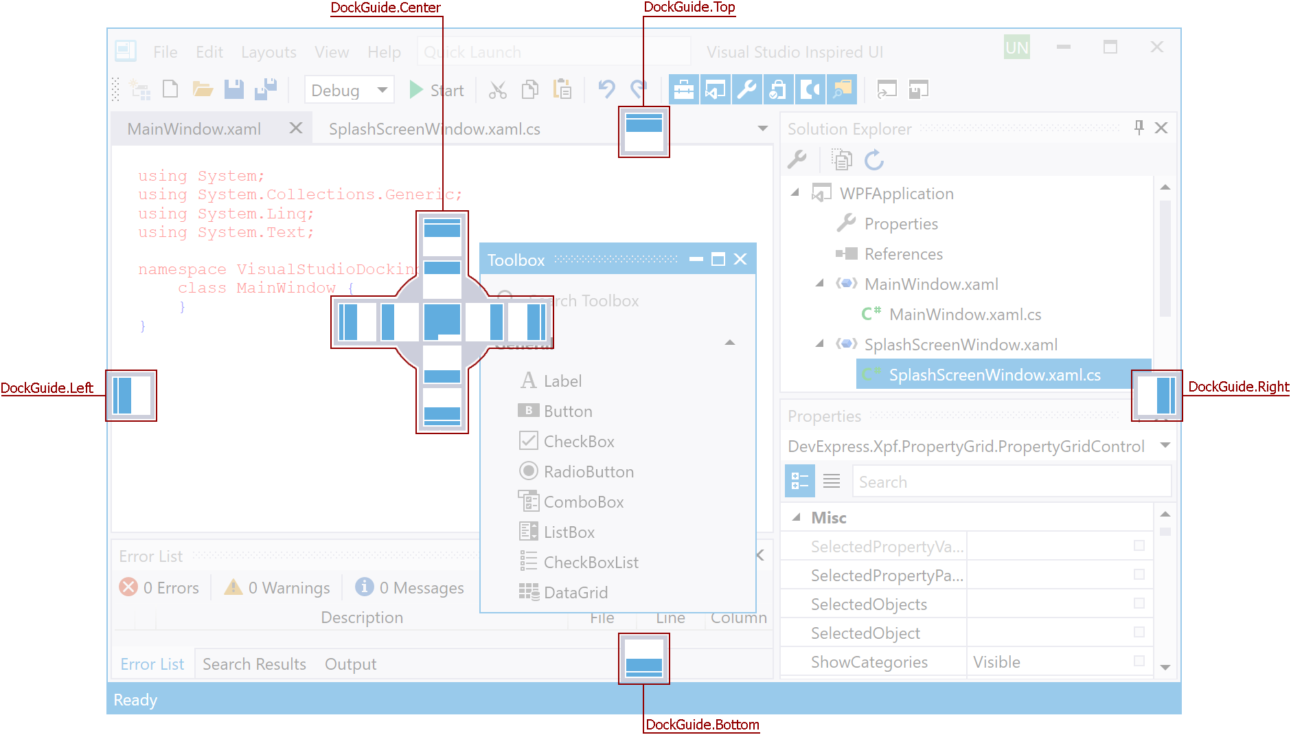 Dock Layout Manager Visual Elements Wpf Controls Devexpress Documentation