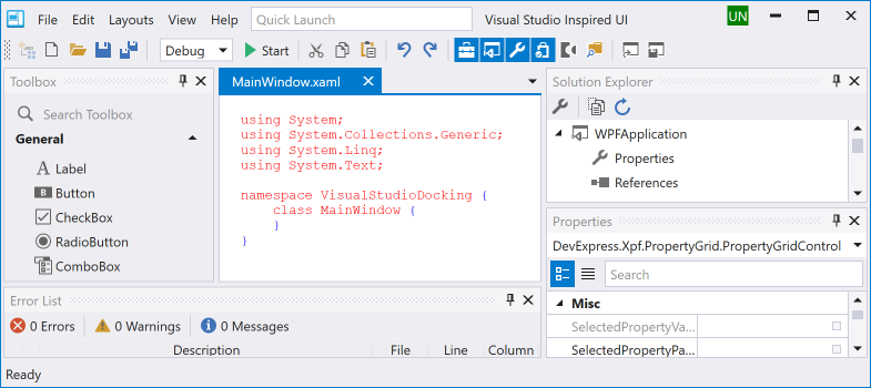 WPF Dock Layout Manager - Layout Groups