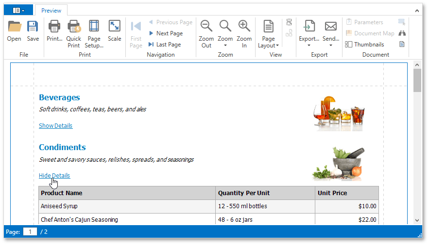 drill-down-report