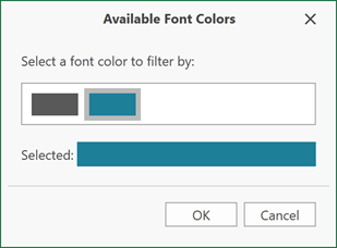 spreadsheet wpf filter by color dialog