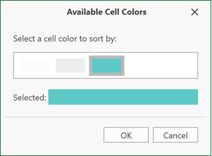 spreadsheet wpf sort color dialog