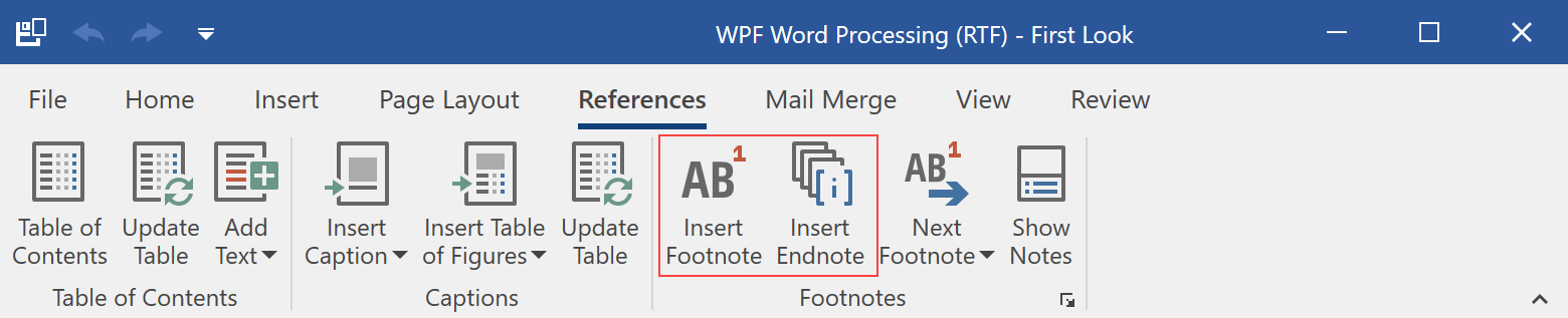 Footnotes and Endnotes in Rich Text Documents | WPF Controls ...