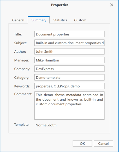 DXRichEdit_DocPropDialog_Summary