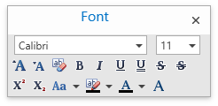 DXRichEdit_FontToolbar